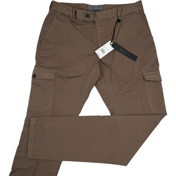 New Dylan Gray Men Brown Jeans Classic Fit Cargo Pants Cotton Regular US 31 - Picture 1 of 11